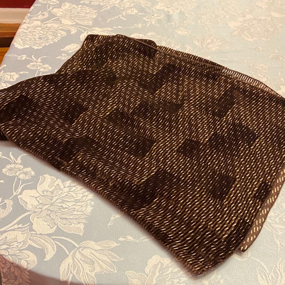 Brown Patterned Scarf